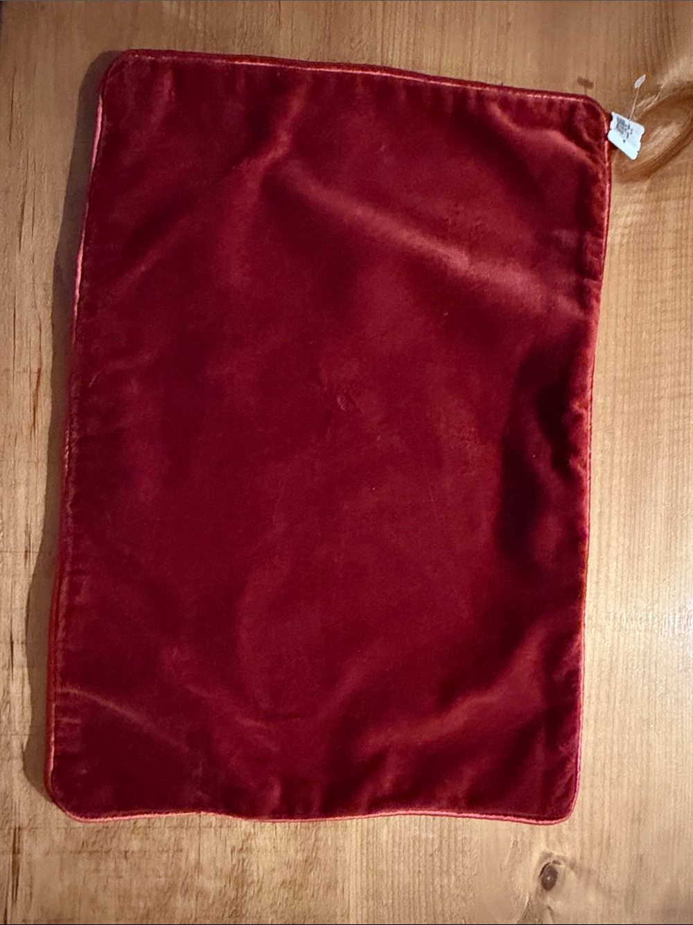 Crate&Barrel Velvet Accent Pillow Cover in Deep Red
